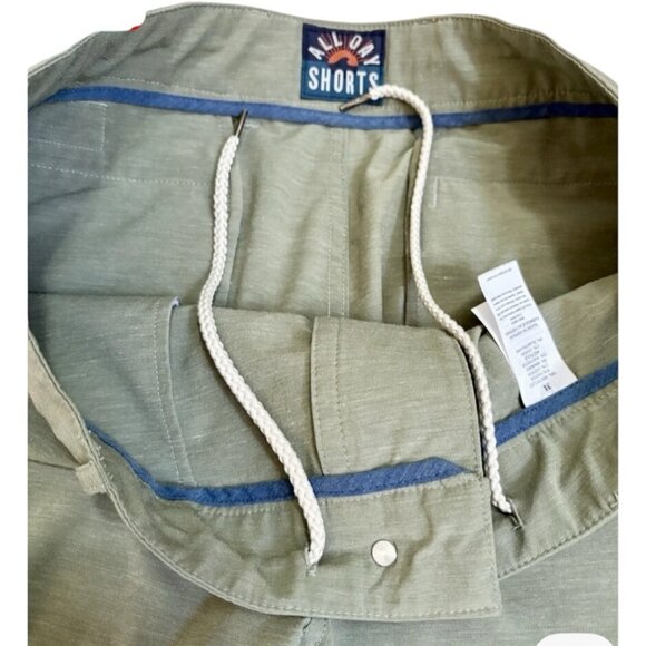 NWT Faherty Shorts Mens 9" Size 31 Green Drawstring Waist Stretch Performance - Picture 3 of 9